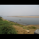 Die breite Godavari zwischen Kovvur und Rajahmundry